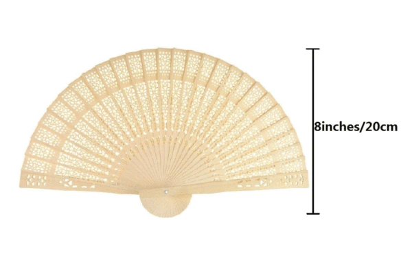 Sandalwood Folding Fans- 24 piece - Image 6